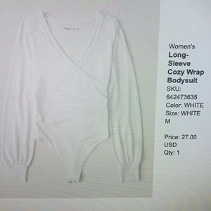 Abercrombie White/Cream Knit Bodysuit